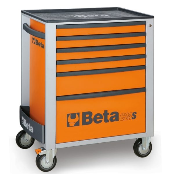 BETA Werkzeugwagen mit sechs Schubladen Orange