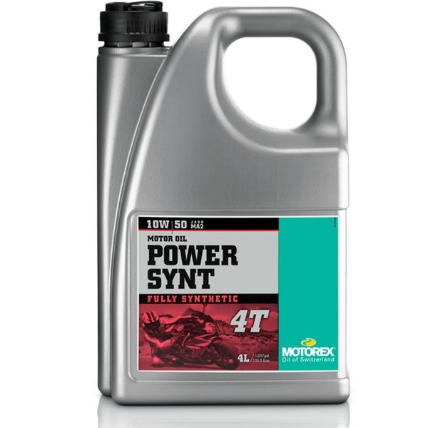 MOTOREX Power Synt 4T Motorenöl - 10W50 JASO MA2 - 4 l