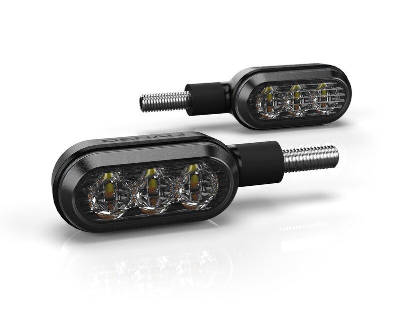 DENALI T3 Switchback M8 LED 3in1 Blinker-Rücklicht-Kombination Gehäuse Schwarz / Linse Klar (Paar), Hinten – Bild 8