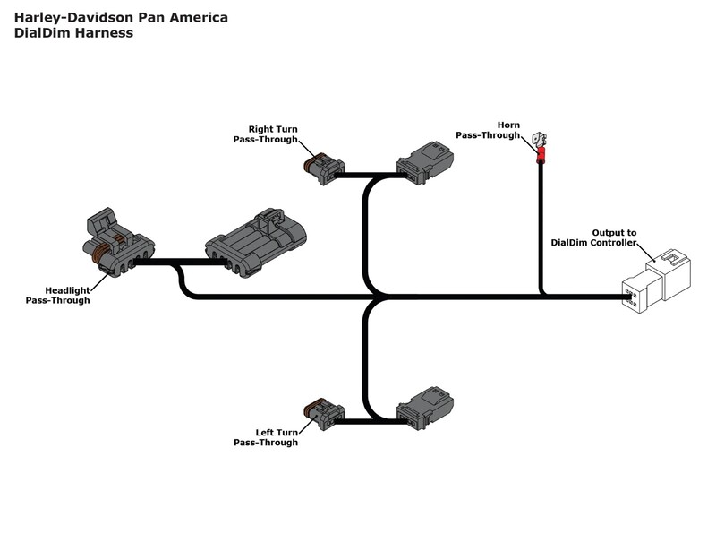 DENALI Plug & Play DialDim Wiring Adapter - Harley Davidson Pan America 1250 – Bild 2