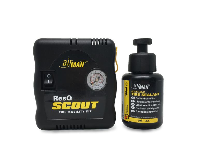 AIRMAN ResQ Scout Mini-Kompressor + Reifendichtmittel-Flaschensatz – Bild 1