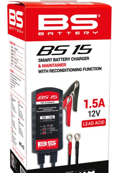 BS BATTERY BS15 Intelligentes Batterie-Ladegerät