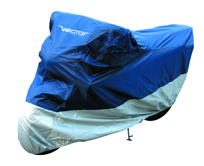 VECTOR Abdeckplane Innen-/Außen für Motorrad/Scooter – Blau/Silber - XL – Bild 1