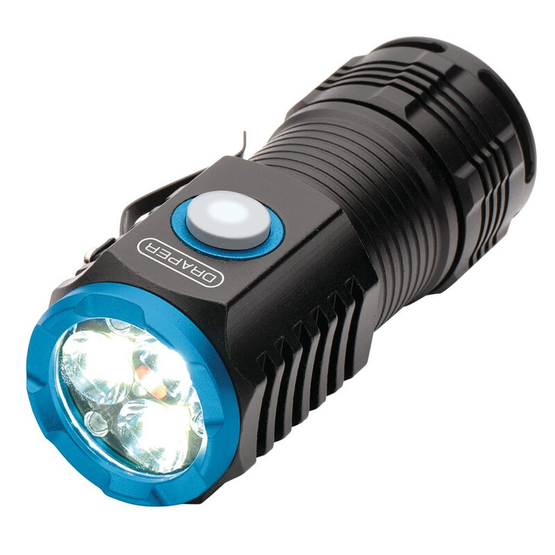 DRAPER LED-Taschenlampe, wiederaufladbar – 3 x 8 W / 1800 Lumen – Bild 1